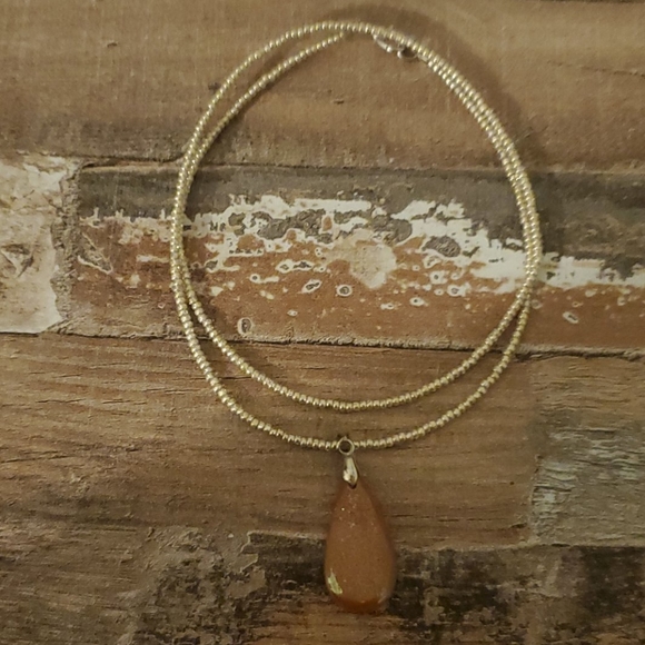 handmade Jewelry - Handmade druzy quartz necklace. simple natural